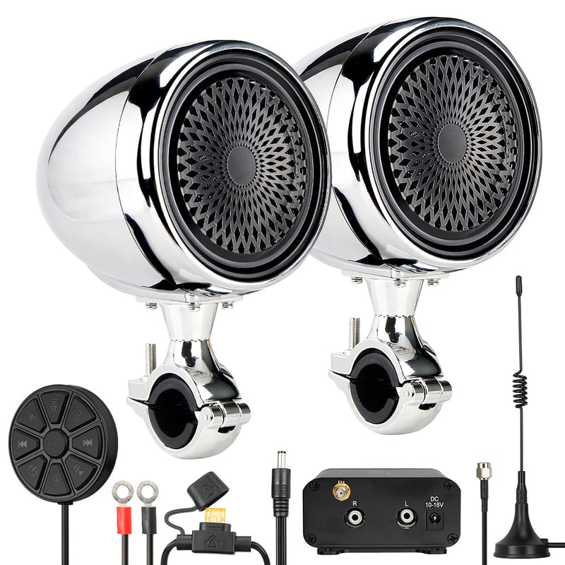 Tarptautinė, populiari motociklų garso sistema, 600 vatų, su nuotoliniu garsumo valdymu, didelė galia, „Bluetooth“, USB, FM, SUX, daugiafunkcinė
