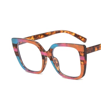 Νέα γυαλιά ανάγνωσης με τετράγωνο σκελετό, αντι-μπλε φως και διαγώνια, μοντέρνα γυαλιά υπερμετρωπίας με μεγάλο οπτικό σκελετό από ρητίνη 