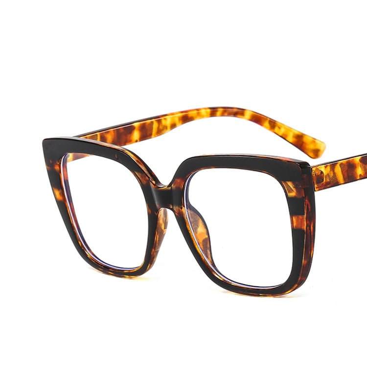 Νέα γυαλιά ανάγνωσης με τετράγωνο σκελετό, αντι-μπλε φως και διαγώνια, μοντέρνα γυαλιά υπερμετρωπίας με μεγάλο οπτικό σκελετό από ρητίνη 
