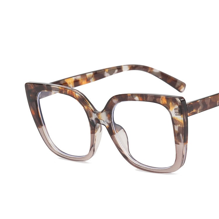 Νέα γυαλιά ανάγνωσης με τετράγωνο σκελετό, αντι-μπλε φως και διαγώνια, μοντέρνα γυαλιά υπερμετρωπίας με μεγάλο οπτικό σκελετό από ρητίνη 