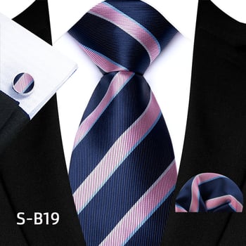 Modern, 8 cm-es férfi nyakkendőből, zsebkendőből és mandzsettagombokból álló szett poliészterből, paisley motívummal (három darabos szett).