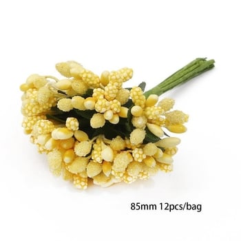 Направи си сам букет от жълти изкуствени цветя със свежа сърцевина, ръчно изработен аксесоар за коса, обвит в цветя