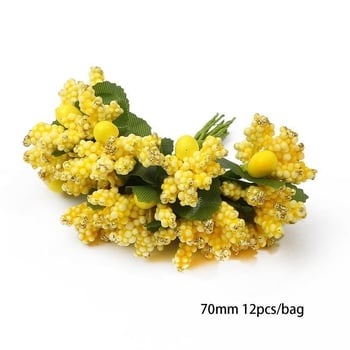 Направи си сам букет от жълти изкуствени цветя със свежа сърцевина, ръчно изработен аксесоар за коса, обвит в цветя