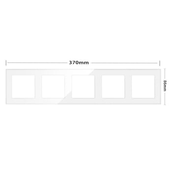 Модел 86 Европейски стандарт, интегриран немски и френски стил, бял стъклен панел за стенен превключвател и контакт, комбинация от функционален модул за износ