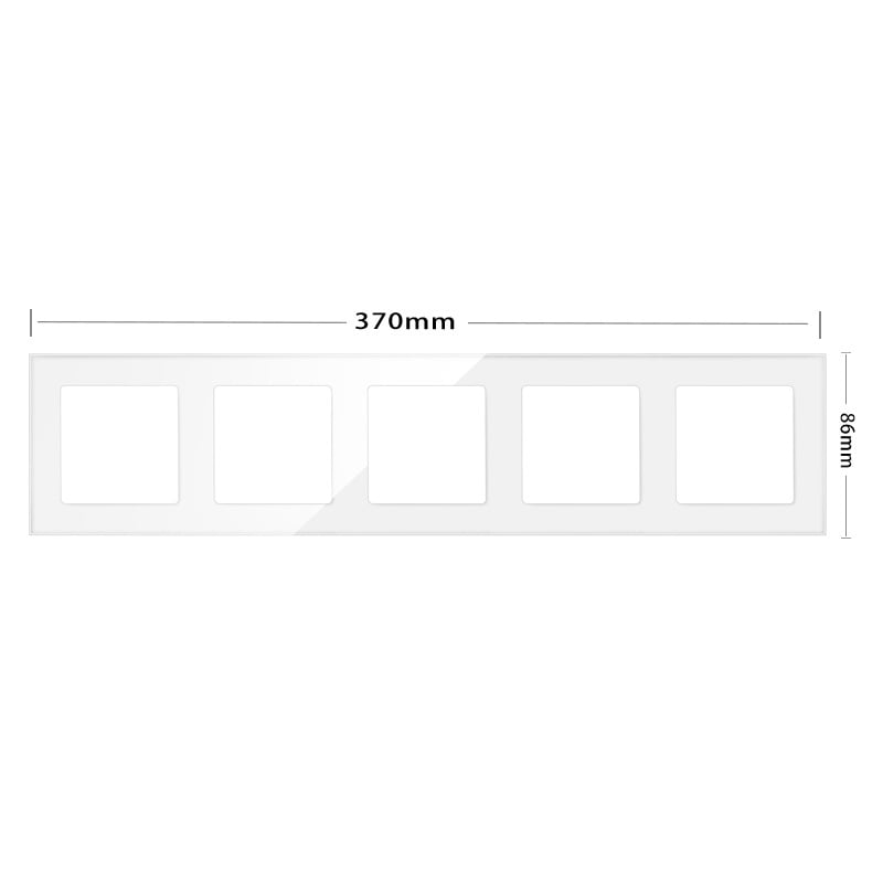 Модел 86 Европейски стандарт, интегриран немски и френски стил, бял стъклен панел за стенен превключвател и контакт, комбинация от функционален модул за износ
