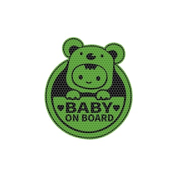 Светлоотразителни предупредителни стикери с анимационни герои за деца и бебета, подходящи за декориране на интериора на автомобила, задните прозорци и багажника