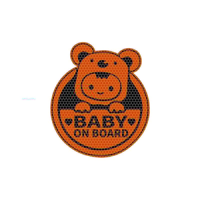 Светлоотразителни предупредителни стикери с анимационни герои за деца и бебета, подходящи за декориране на интериора на автомобила, задните прозорци и багажника