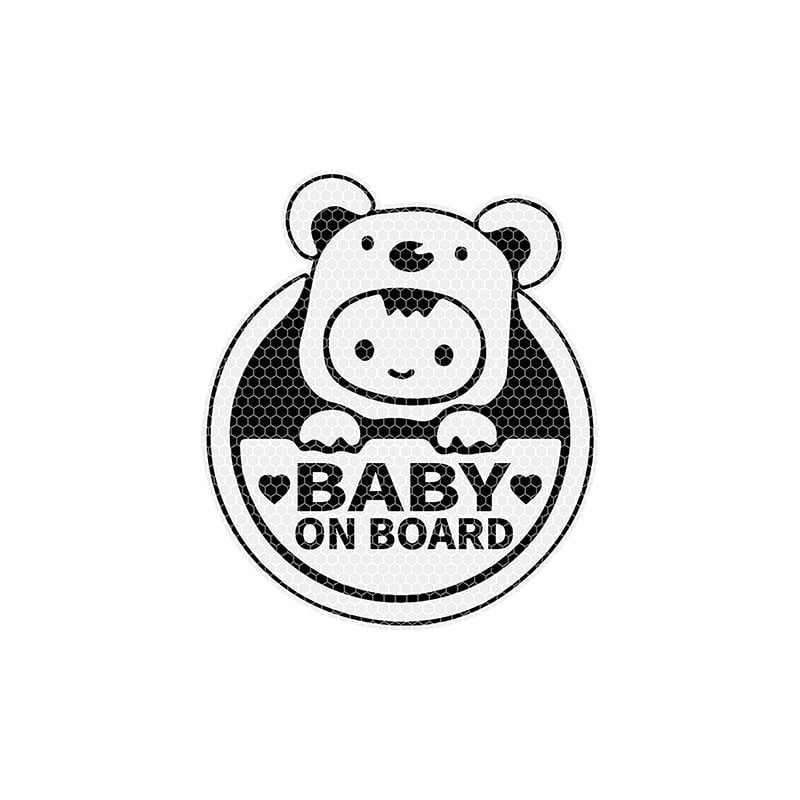 Светлоотразителни предупредителни стикери с анимационни герои за деца и бебета, подходящи за декориране на интериора на автомобила, задните прозорци и багажника