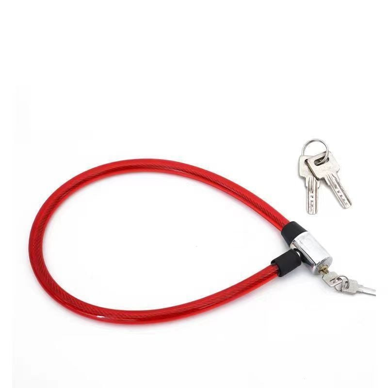 Velosipēda stieples cilpas tipa tērauda troses mīkstā slēdzene pretaizdzīšanas durvju slēdzene elektriskā transportlīdzekļa gredzena ķēdes akumulators vecā modeļa sabiezināta slēdzene