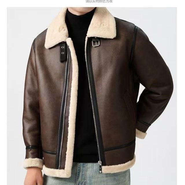 Geacă/palton din fleece gros și cald, purtat zilnic, model lupul din nordul Xinjiangului, multifuncțional, cu căptușeală și guler din piele, iarnă