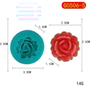 Rožės formos silikoninė torto forma, gėlės formos šokoladinis fondantas