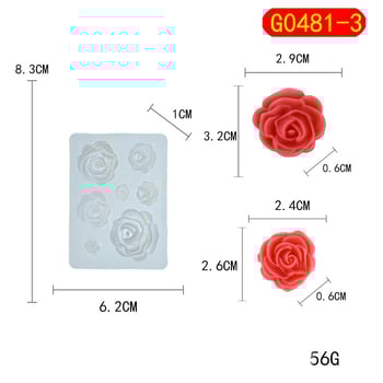 Rožės formos silikoninė torto forma, gėlės formos šokoladinis fondantas