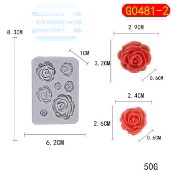 Rožės formos silikoninė torto forma, gėlės formos šokoladinis fondantas