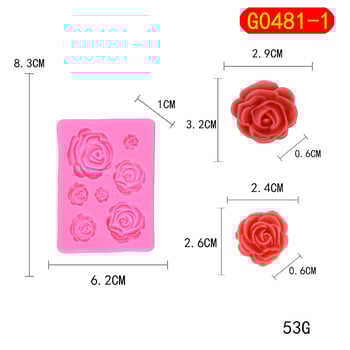 Rožės formos silikoninė torto forma, gėlės formos šokoladinis fondantas