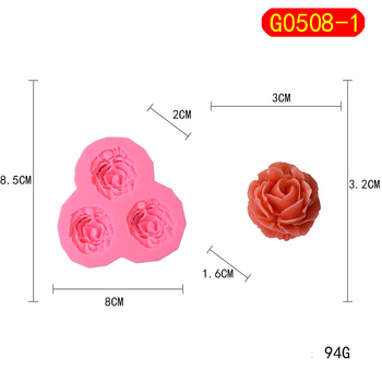 Rožės formos silikoninė torto forma, gėlės formos šokoladinis fondantas