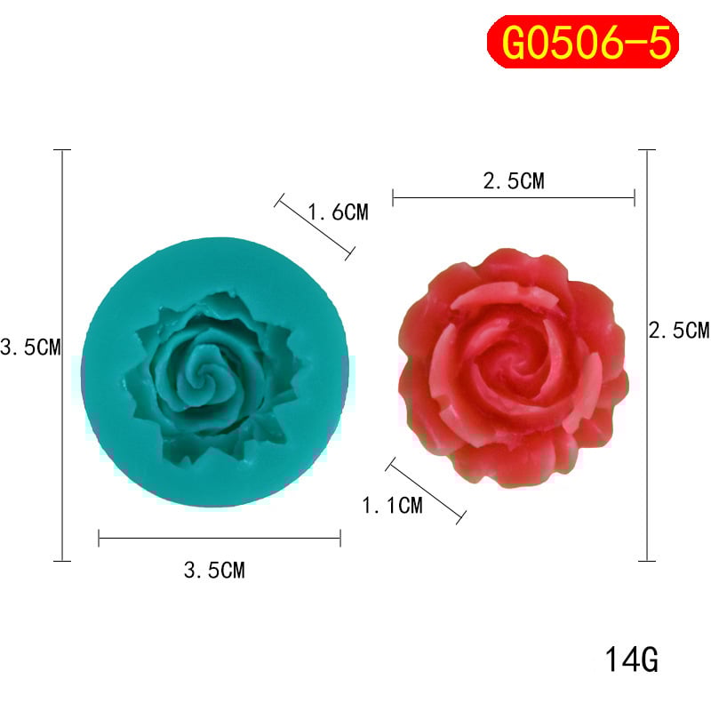 Rožės formos silikoninė torto forma, gėlės formos šokoladinis fondantas