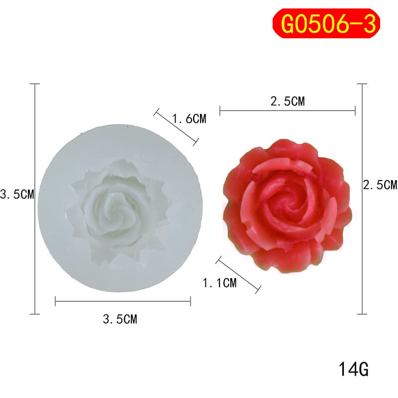 Rožės formos silikoninė torto forma, gėlės formos šokoladinis fondantas