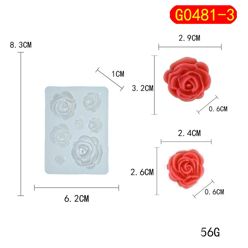 Rožės formos silikoninė torto forma, gėlės formos šokoladinis fondantas