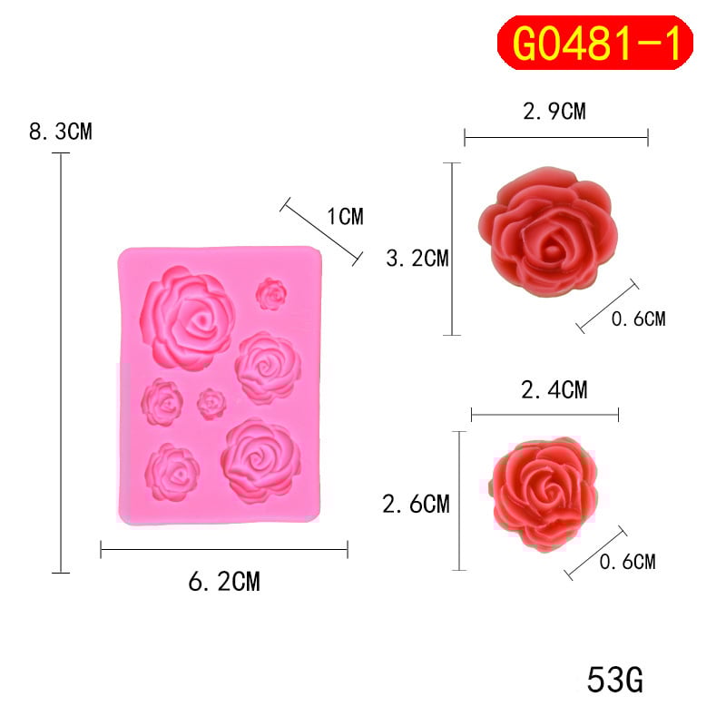Rožės formos silikoninė torto forma, gėlės formos šokoladinis fondantas