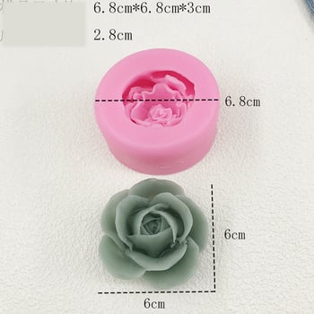 Įvairios silikoninės formelės rožių žiedams, šokoladinio fondanto kepimo formelės, „pasidaryk pats“ gipso gėlių kvapiųjų žvakių formelės