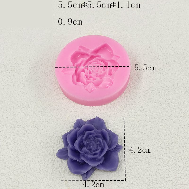 Įvairios silikoninės formelės rožių žiedams, šokoladinio fondanto kepimo formelės, „pasidaryk pats“ gipso gėlių kvapiųjų žvakių formelės