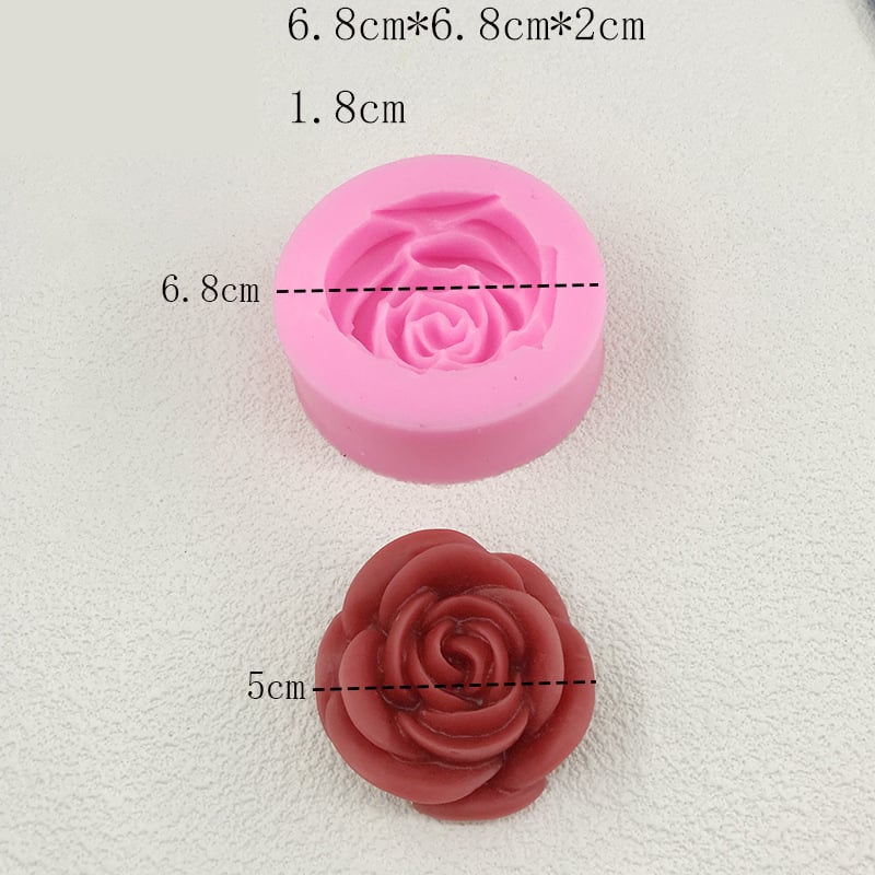 Įvairios silikoninės formelės rožių žiedams, šokoladinio fondanto kepimo formelės, „pasidaryk pats“ gipso gėlių kvapiųjų žvakių formelės
