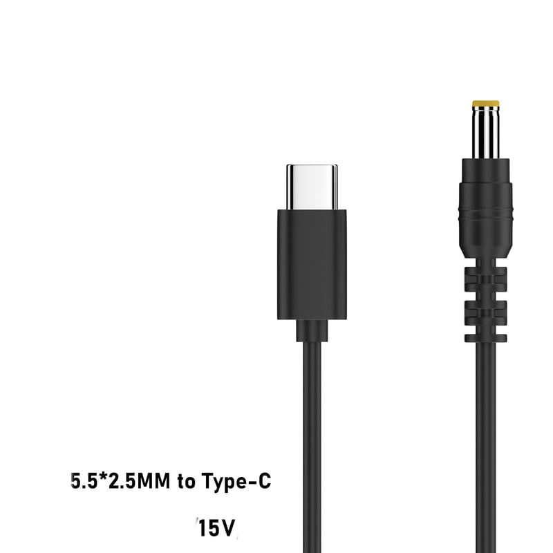 C típusú - 5,5 * 2,5 mm-es PD csalikábel, laptop töltő adapter 5V/9V/12V/20V
