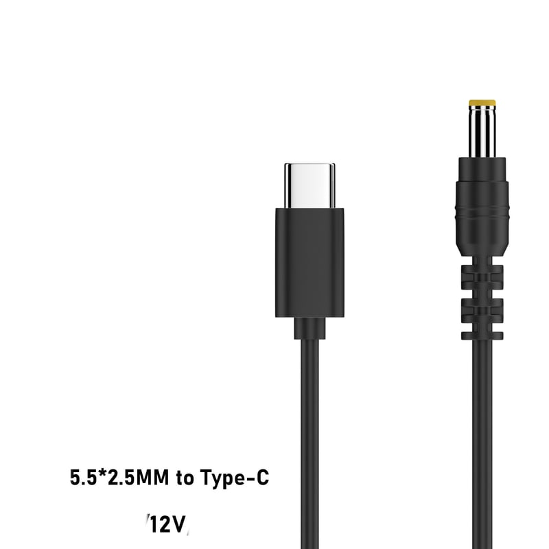 C típusú - 5,5 * 2,5 mm-es PD csalikábel, laptop töltő adapter 5V/9V/12V/20V
