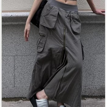 Stilīgi midi garuma darba svārki sievietēm, pavasarim un rudenim, unikāls A-līnijas siluets, augsta jostasvieta, ar kabatām, šiki un ikdienišķi.