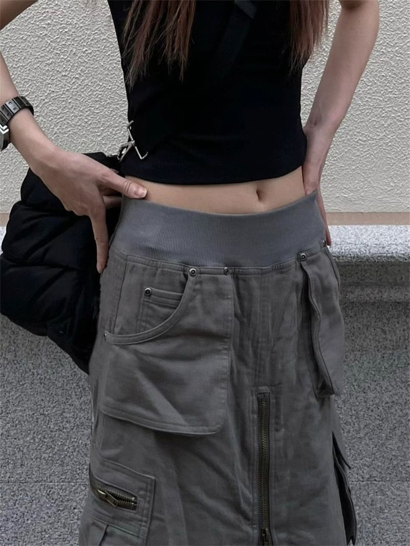 Stilīgi midi garuma darba svārki sievietēm, pavasarim un rudenim, unikāls A-līnijas siluets, augsta jostasvieta, ar kabatām, šiki un ikdienišķi.