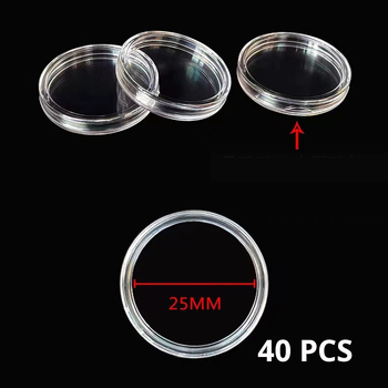 25 mm 40 gab. vienas juaņas monētas aizsargkaste, pret Japānas karu vērsta Pirmā juaņas monētu kolekcijas kaste ar peoniju un krizantēmu, pirmā zodiaka apaļa piemiņas monētu kaste