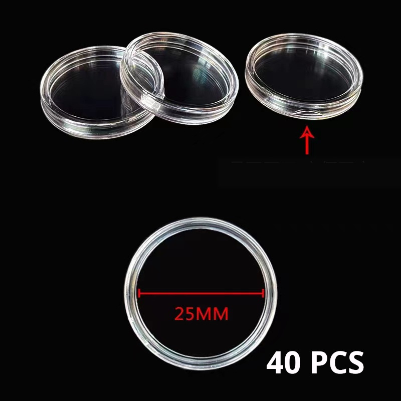 25 mm 40 gab. vienas juaņas monētas aizsargkaste, pret Japānas karu vērsta Pirmā juaņas monētu kolekcijas kaste ar peoniju un krizantēmu, pirmā zodiaka apaļa piemiņas monētu kaste