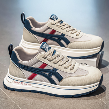 Muške tenisice u stilu dad sneakers: gornji dio PU + mreža, gumena potplat, debeli đon 3–5 cm, vezanje naprijed, za muškarce 18–40 godina