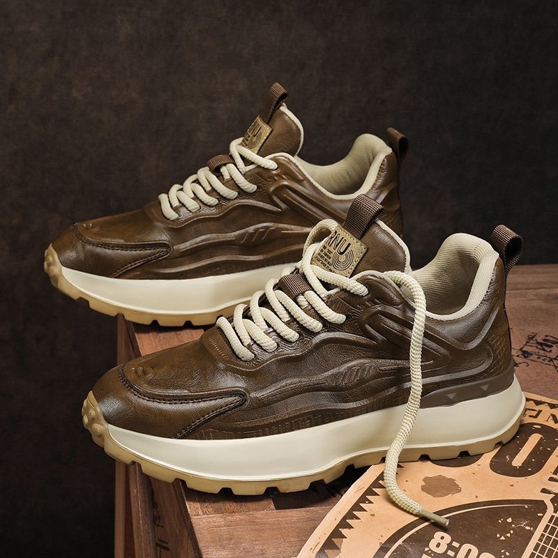 Muške tenisice dad shoes, gornji dio od mikrovlakna, debeli pjenasti potplat, latex uložak, vezanje šnure