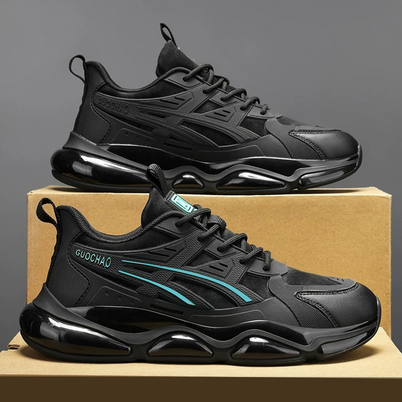 Muške tenisice tip dad shoes, s prozračnom mrežom, gornji dio od tekstila+PU, gumeni potplat, vezanje, injekcijski oblikovana potplata