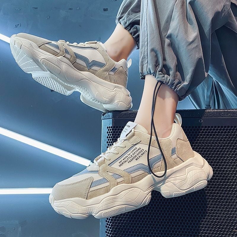 Muške tenisice Dad Shoes – prozračna mreža, sintetička koža, gumeni potplat, prednje vezivanje, niski gornji dio