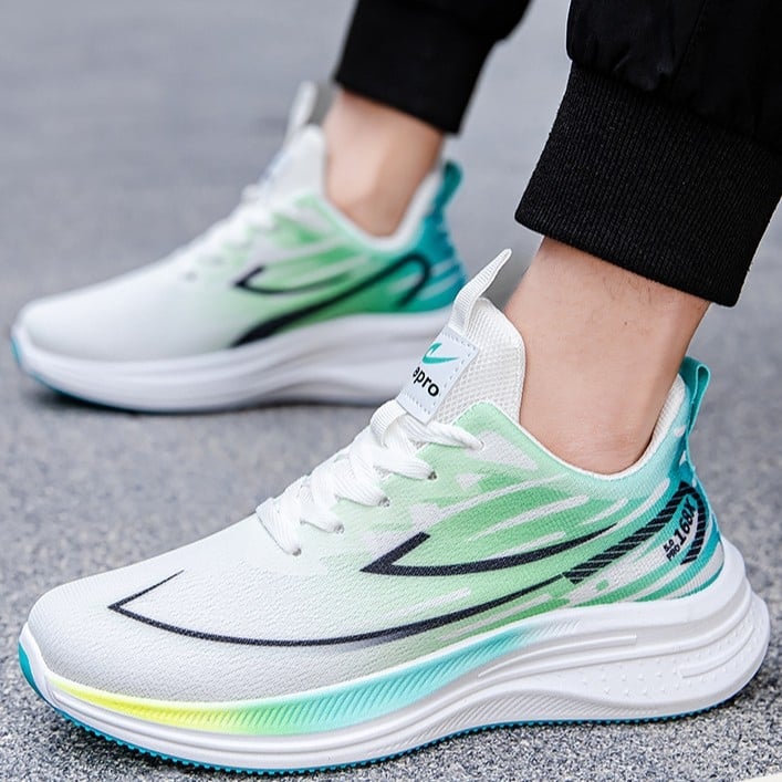 Pantofi sport casual pentru bărbați, respirabili, cu partea superioară din plasă, închidere cu șireturi, talpă PVC, branț textil (upper plasă; talpă PVC; închidere cu șireturi; branț textil; talpă injectată)