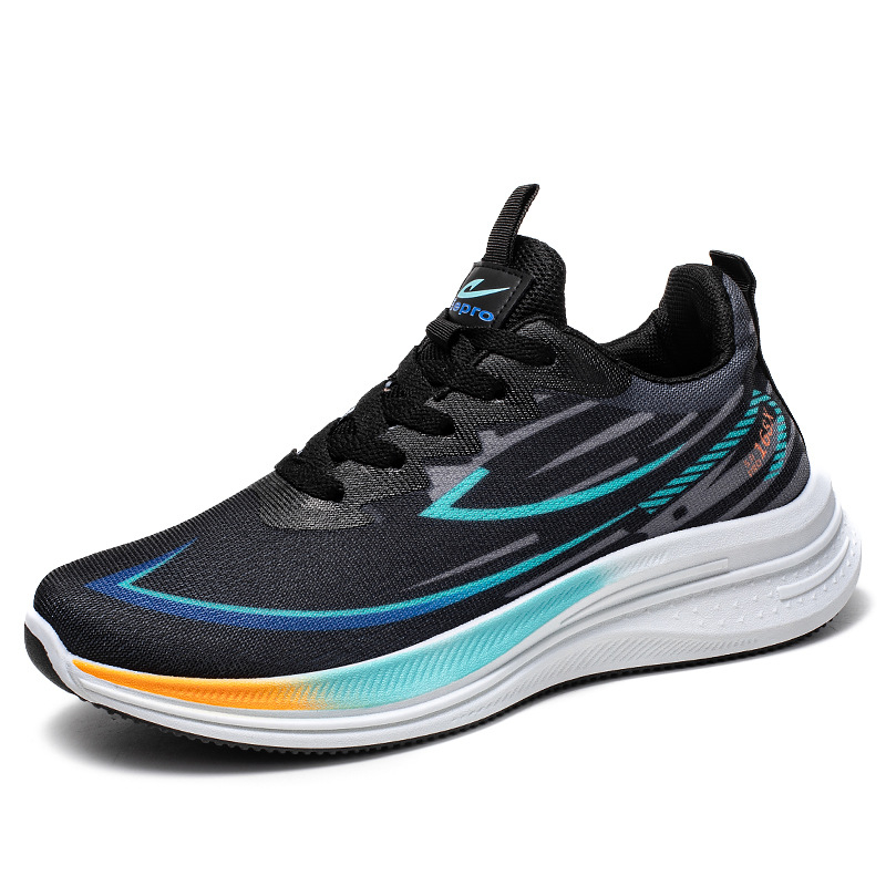 Pantofi sport casual pentru bărbați, respirabili, cu partea superioară din plasă, închidere cu șireturi, talpă PVC, branț textil (upper plasă; talpă PVC; închidere cu șireturi; branț textil; talpă injectată)
