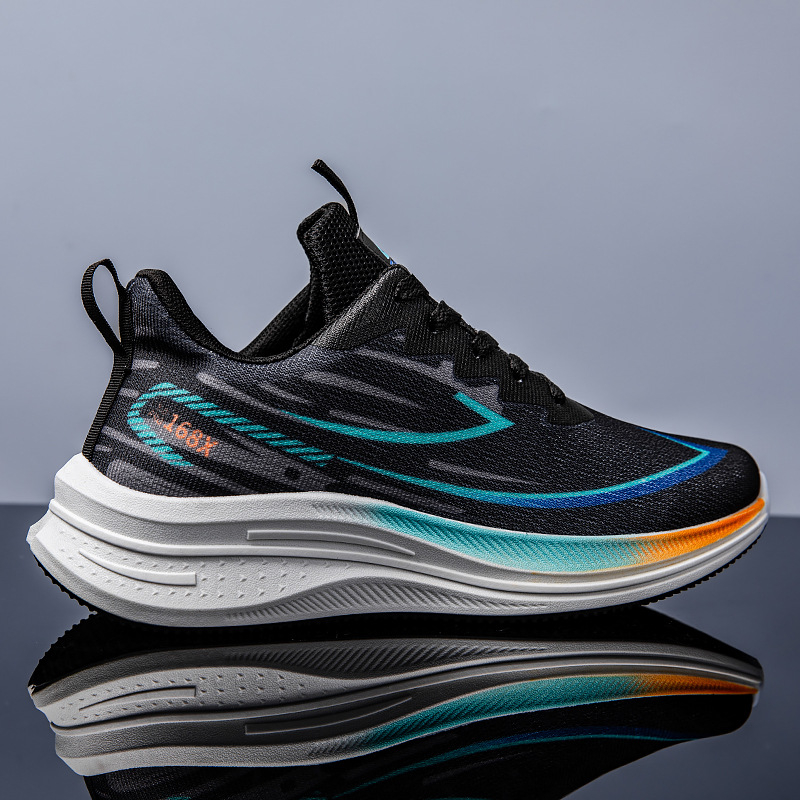 Pantofi sport casual pentru bărbați, respirabili, cu partea superioară din plasă, închidere cu șireturi, talpă PVC, branț textil (upper plasă; talpă PVC; închidere cu șireturi; branț textil; talpă injectată)