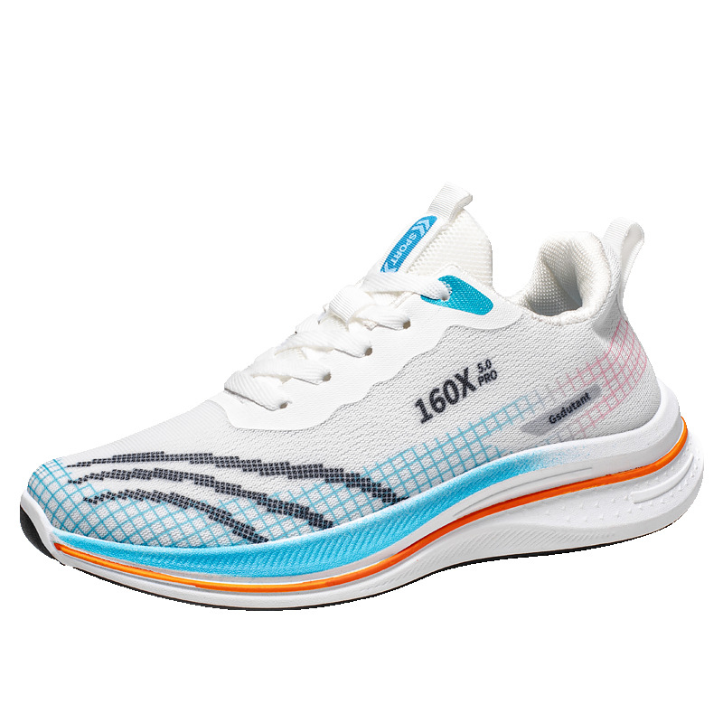 Pantofi sport casual pentru bărbați, respirabili, cu partea superioară din plasă, închidere cu șireturi, talpă PVC, branț textil (upper plasă; talpă PVC; închidere cu șireturi; branț textil; talpă injectată)