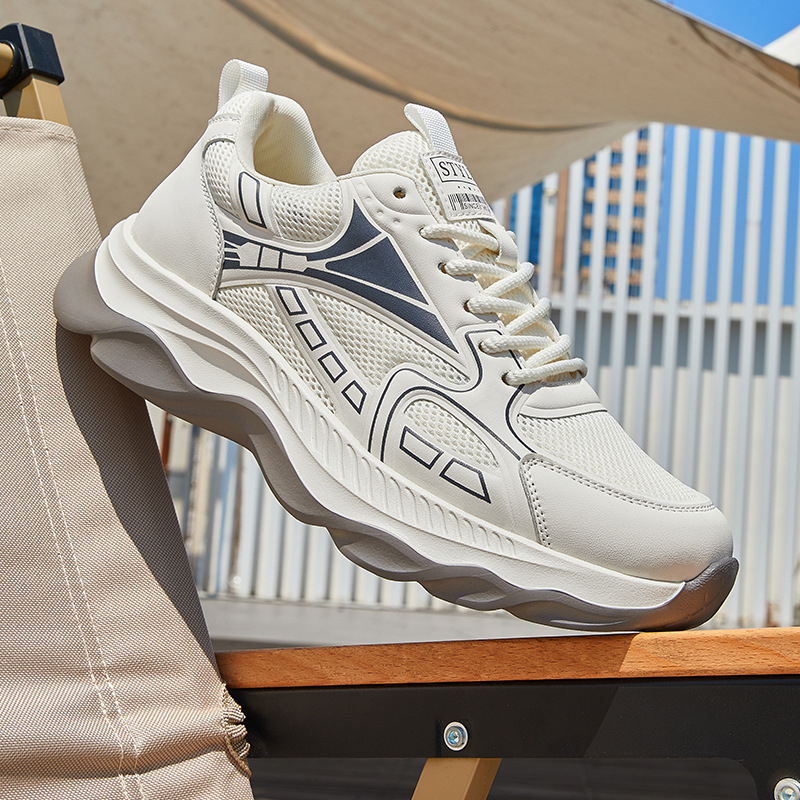 Muške tenisice Dad Shoes, mrežasti gornji dio, prirodna koža ulošak, gumeni đon, vezanje, ležerni stil.