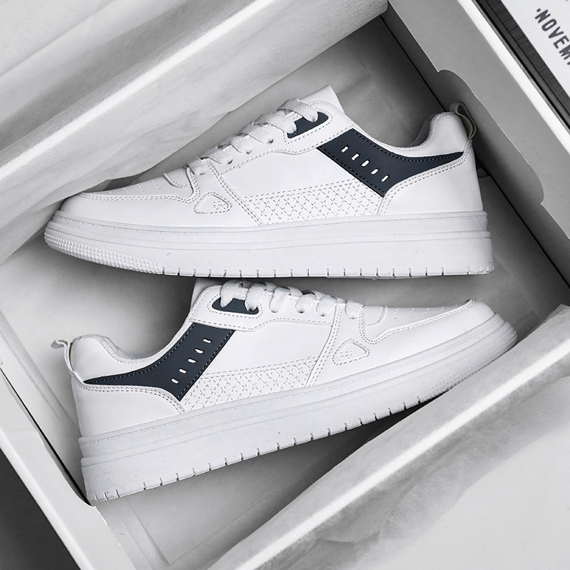 Férfi sportos casual cipő – PU felső rész, lélegző háló bélés, injekciós öntött talp, 3–5 cm magas sarok, elöl fűzőzárás