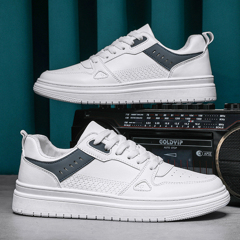 Férfi sportos casual cipő – PU felső rész, lélegző háló bélés, injekciós öntött talp, 3–5 cm magas sarok, elöl fűzőzárás