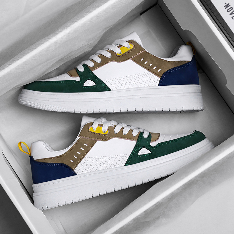 Férfi sportos casual cipő – PU felső rész, lélegző háló bélés, injekciós öntött talp, 3–5 cm magas sarok, elöl fűzőzárás