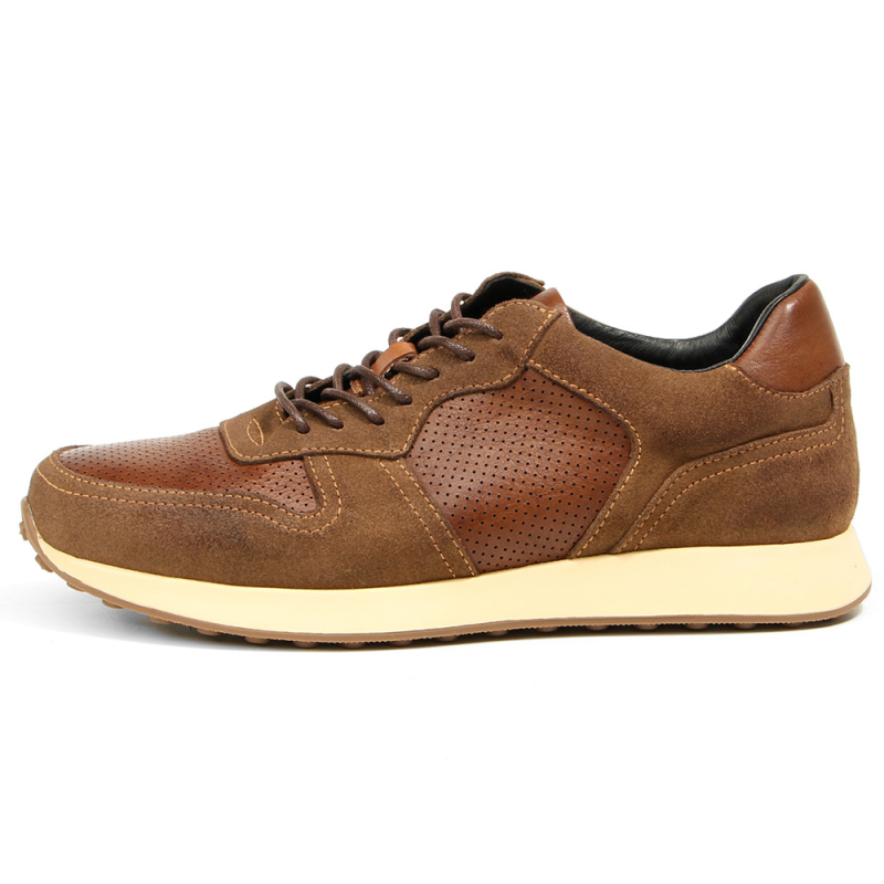 Muške sportske casual tenisice od prave kože, vintage izgled, vezivanje sprijeda, okrugli vrh, niski potplat 1-3 cm