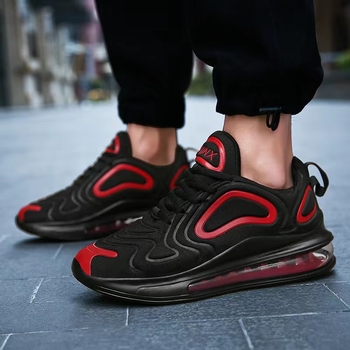 Férfi sportcipő, lélegző hálós felsővel, EVA talpbetéttel, injekcióval formált gumitalppal, alacsony szárú, lace-up zárás