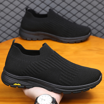 Férfiak számára légáteresztő hálós sportcipő, fűzőkkel, EVA talpé, injekciós formájú PVC talp, mindennapi használatra