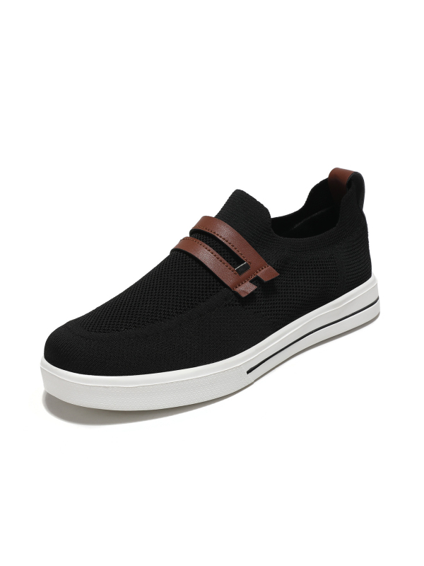 Muške platnene tenisice Slip-On, prozračna mrežasta unutrašnjost, gumena potplat, okrugli nos