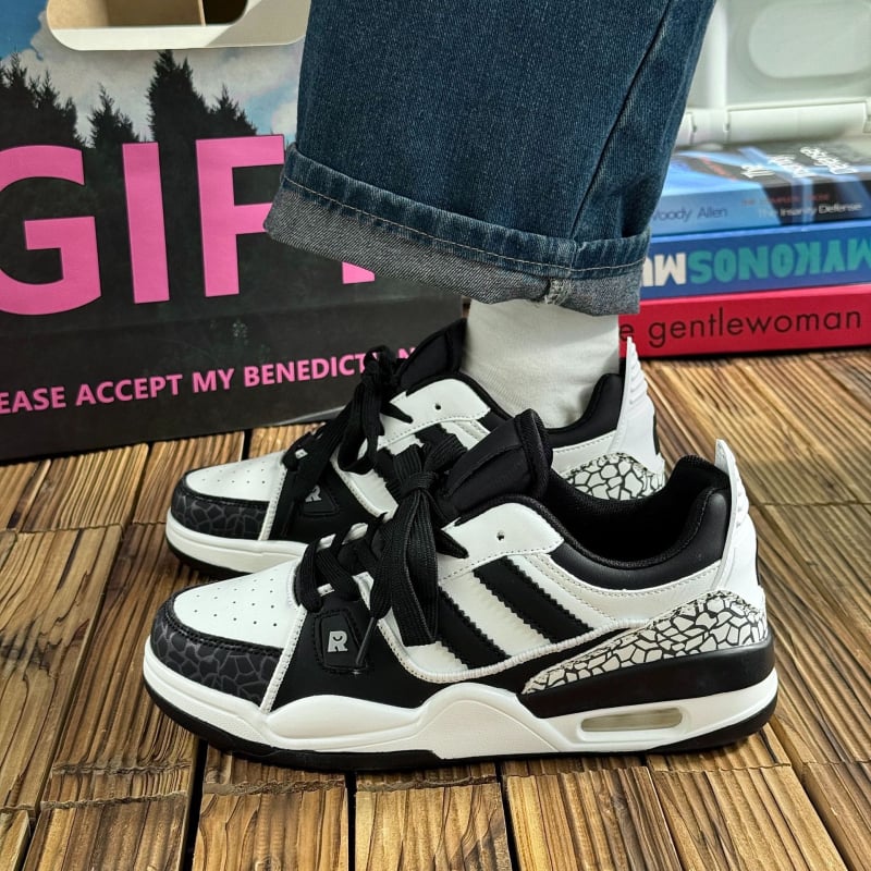 Adidași unisex cu Air Cushion, talpă PU, șireturi, talie joasă, partea Super Fiber