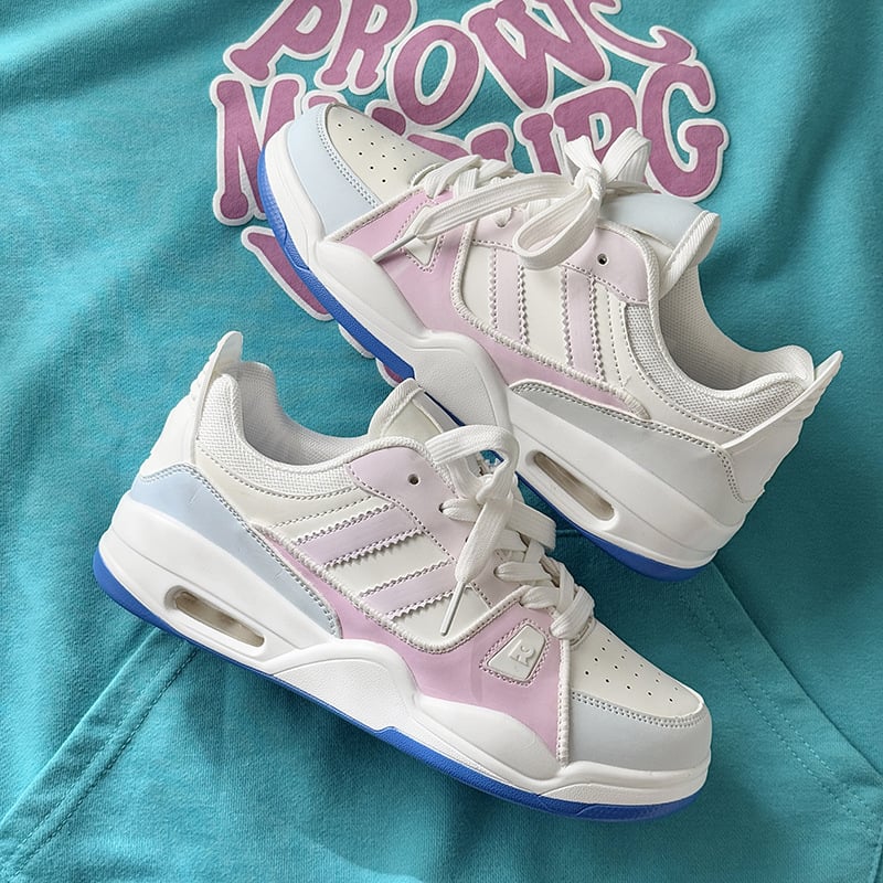 Adidași unisex cu Air Cushion, talpă PU, șireturi, talie joasă, partea Super Fiber